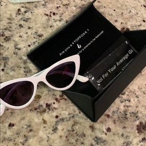 TopFoxx White Cat Eye sunglasses